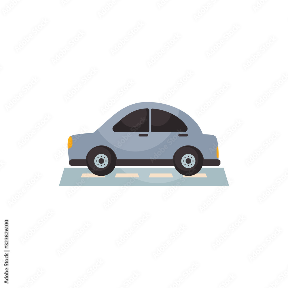 Isolated car vehicle flat style icon vector design
