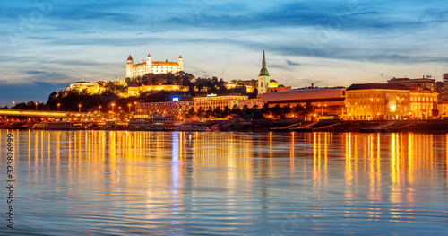 Bratislava Old town on Danube river, Slovakia