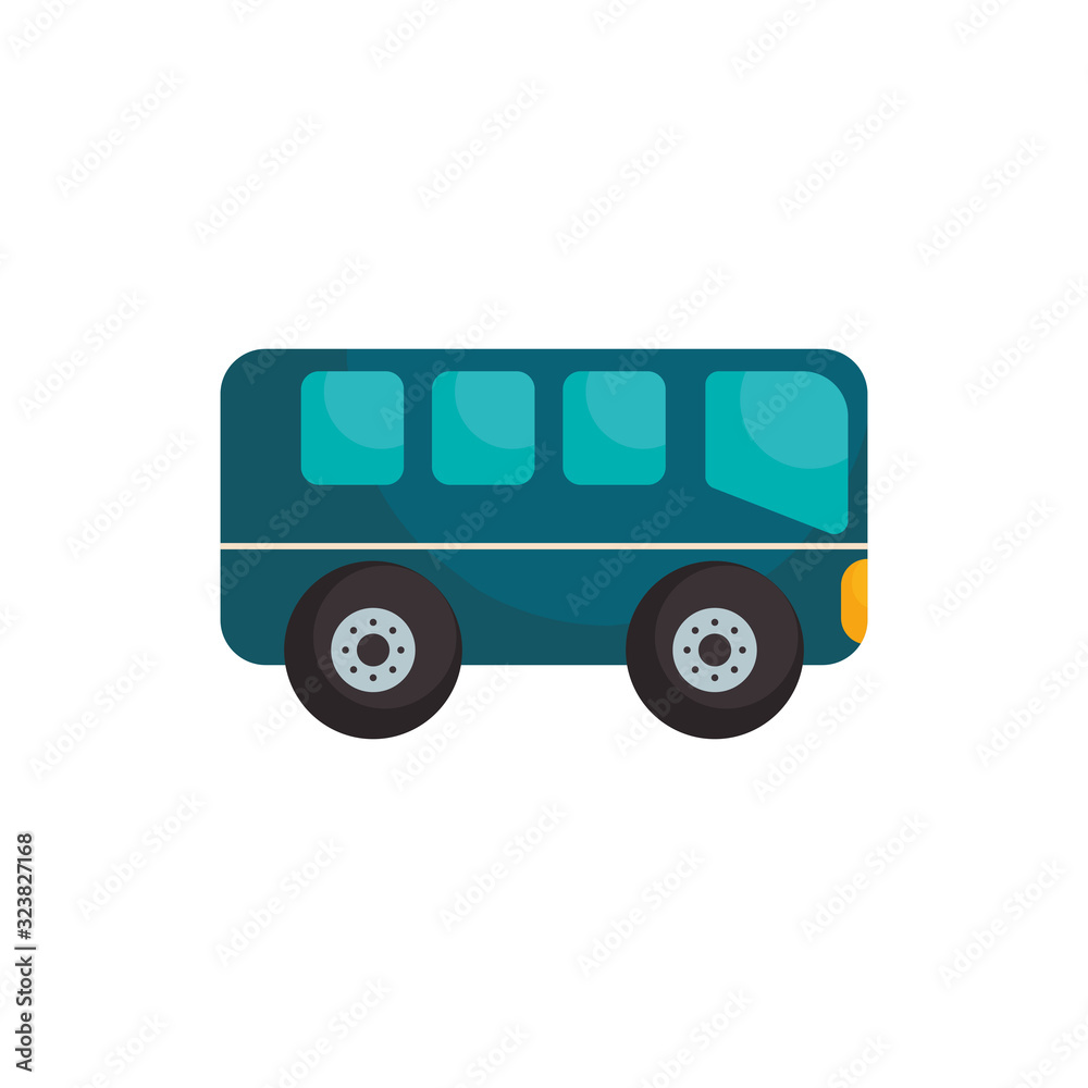 Isolated bus vehicle flat style icon vector design Isolated bus vehicle flat style icon vector design