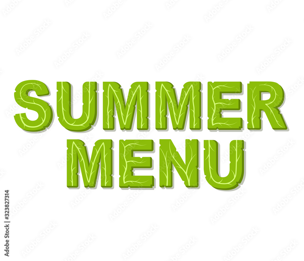 Summer menu design template with place for your text. Isolated vector illustration on white background.