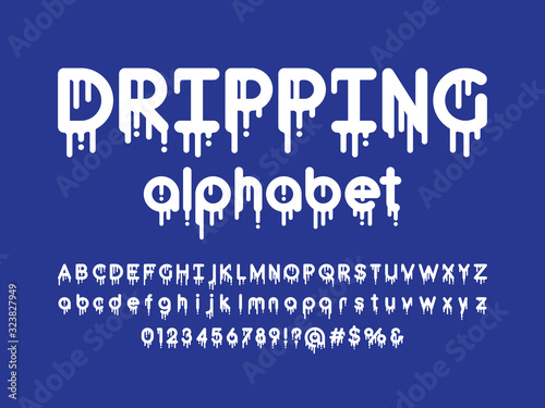 Vector of stylized melted alphabet design