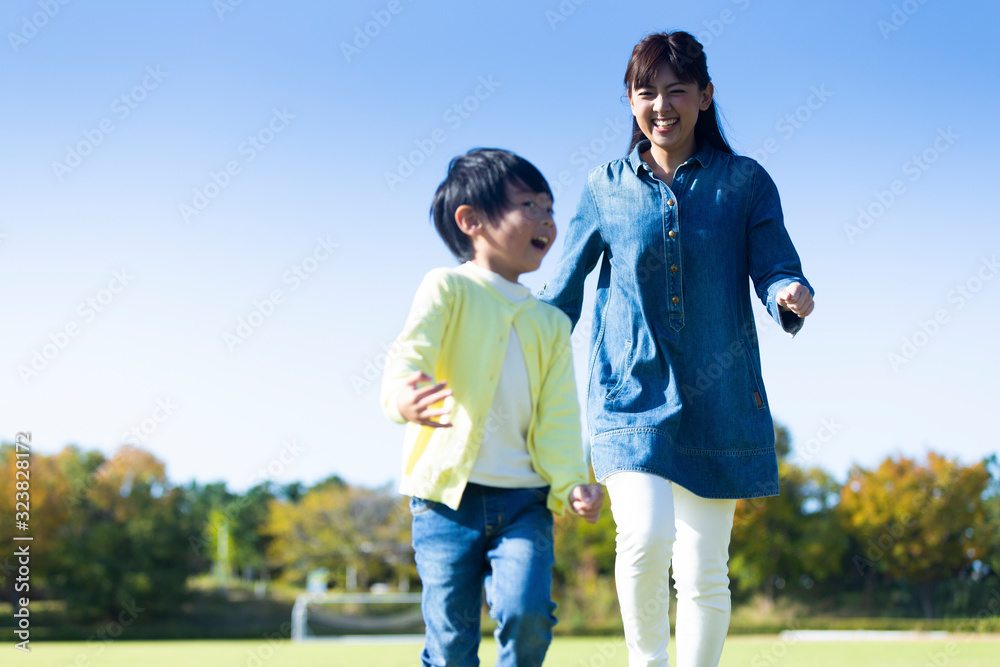 Fototapeta premium 親子のポートレート