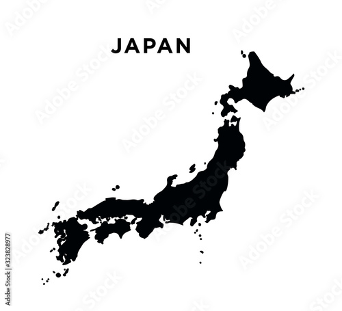 Japan map icon vector logo design template