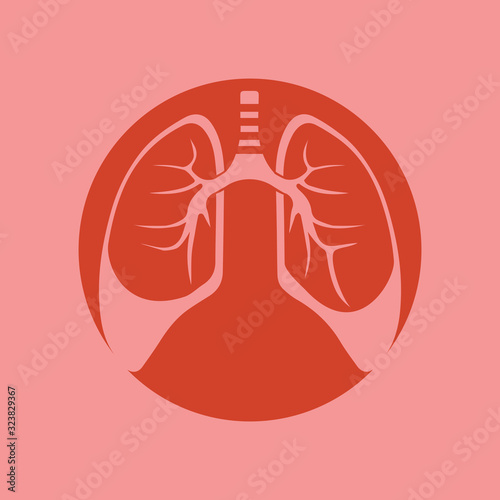  human lungs icon vector illustration design