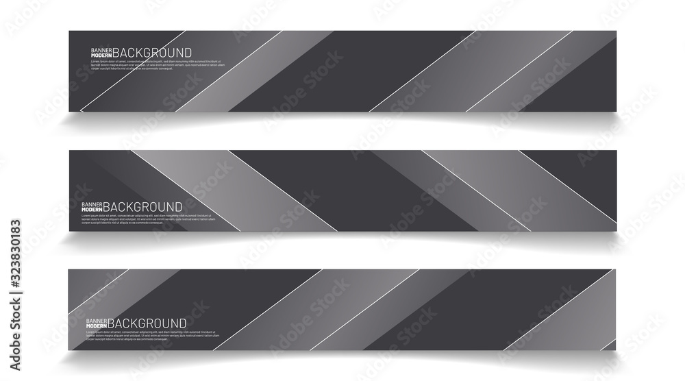 Collection of rectangular banners. Abstract vector background for your design Collection of rectangular banners. Abstract vector background for your design