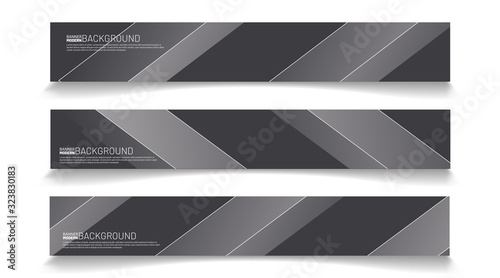 Collection of rectangular banners. Abstract vector background for your design