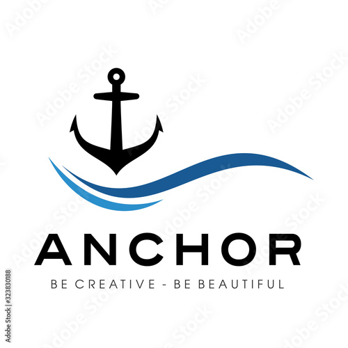Fényképezés Anchor Logo, Anchor Logo Vector