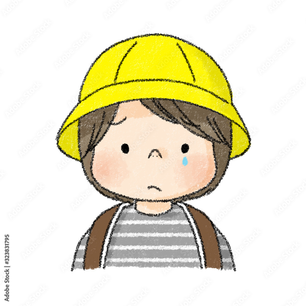 新入生 子供表情 泣き顔 ジェンダーレス Stock イラスト Adobe Stock