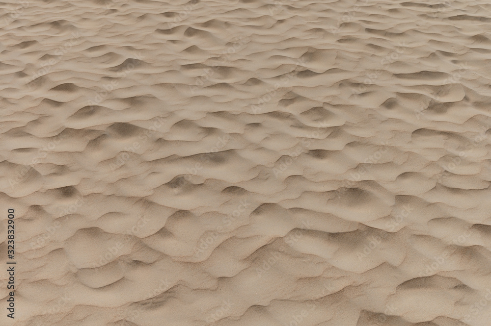 Obraz premium Wavy sand wave pattern on the beach ,backgrounds, textures image.