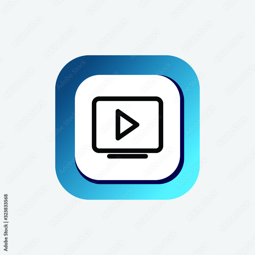 Icon Video Vector Line Art, Videos Icon, Cinema Icon