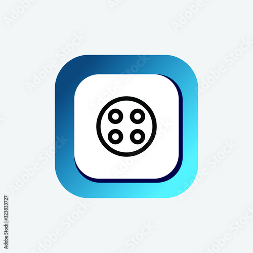 Icon Video Vector Line Art, Videos Icon, Cinema Icon