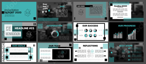 PPT Portfolio Template, Infographic Elements. Cool 