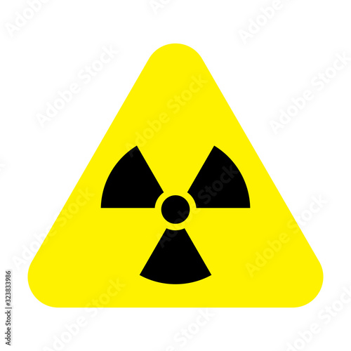 danger radiation sign vector