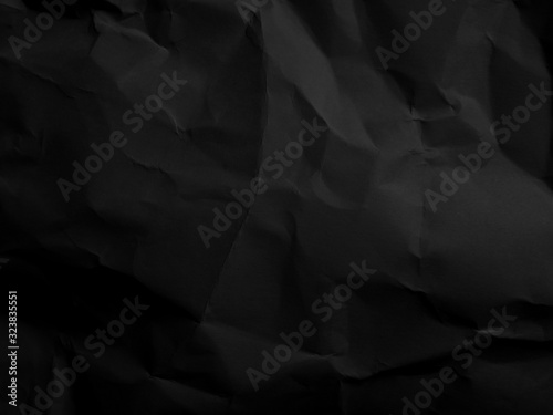 Black paper pattern abstract texture background. Dark backdrop. use design for product display or montage, advertising, food, beverages, technology, business, scary, horror, halloween. Top view