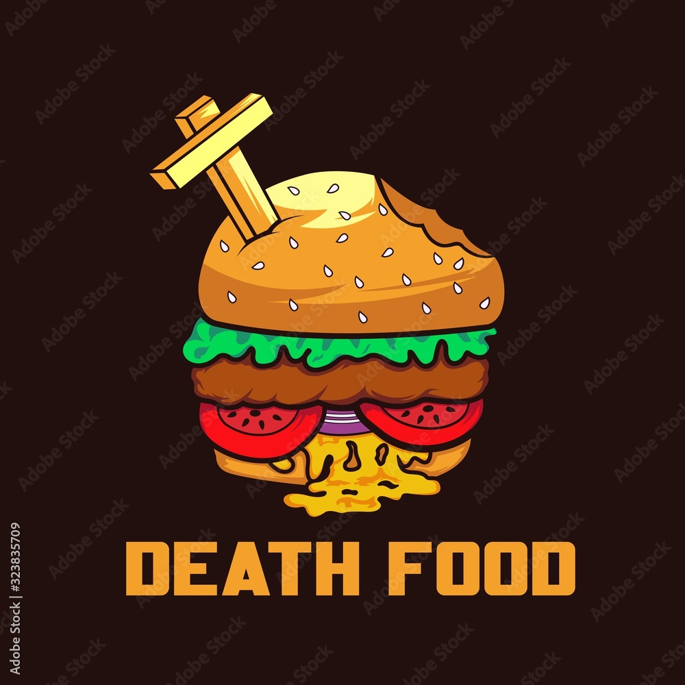 zombie burger, food vector illustration zombie burger, food vector illustration