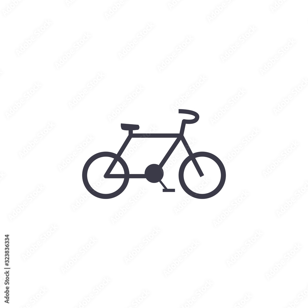 Isolated bike fill style icon vector design
