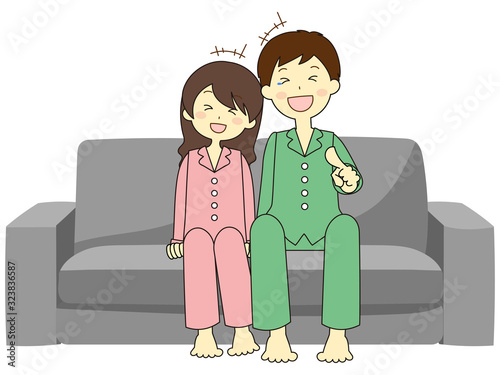 People sitting on the couch