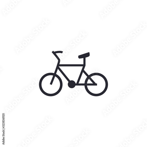 Isolated bike fill style icon vector design