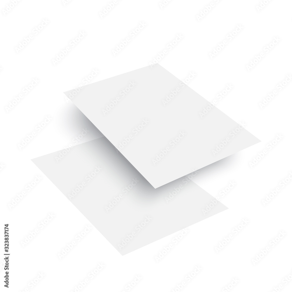Realistic business card with soft shadow. Vector Realistic business card with soft shadow. Vector