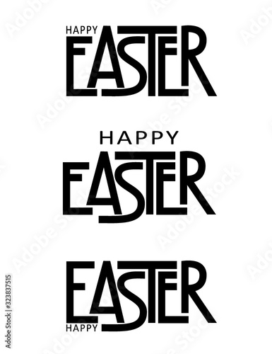 Happy Easter lettering card. Hand written Easter phrase. Modern calligraphy style.