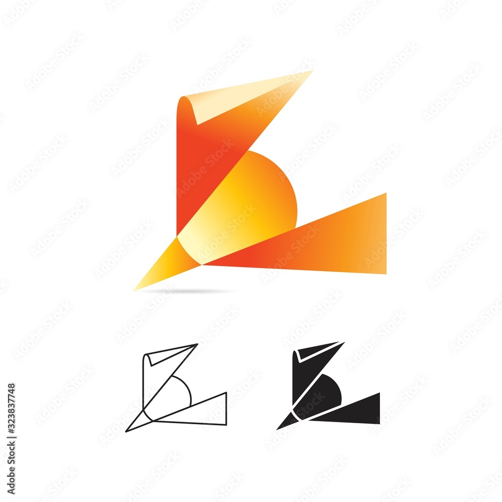 Digital art logo Premium Vector