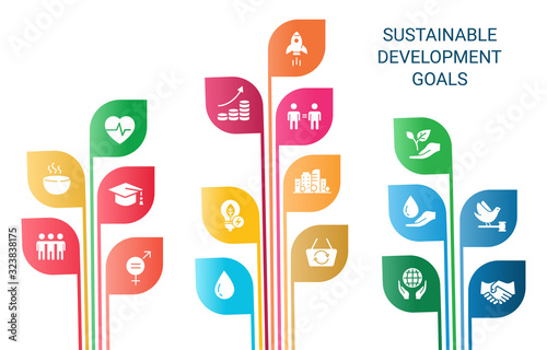 Icons Set .Sustainable Development Goals. 