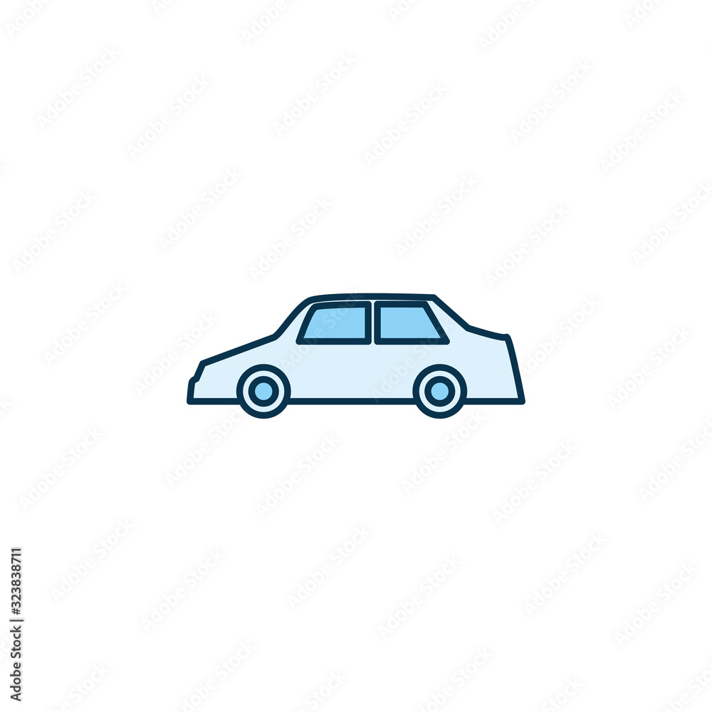 Isolated car vehicle line style icon vector design