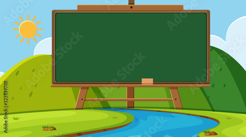 Border template with nature background