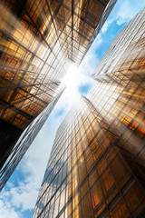 Exterior of modern building. Architecture abstract background