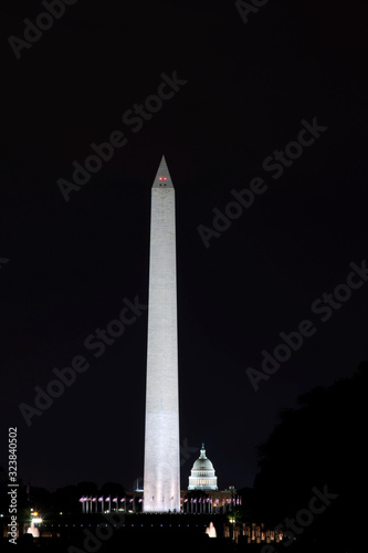 Washington Monument at Washington DC at night