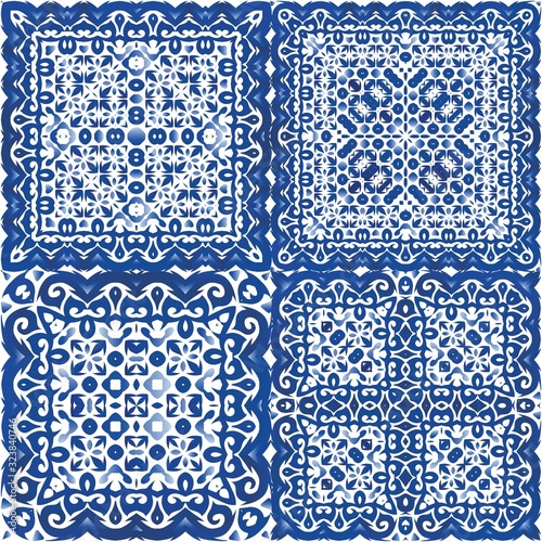 Decorative color in the traditional ceramic tiles.