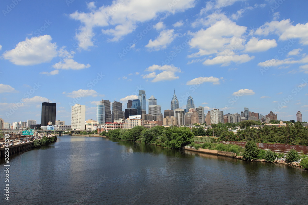 Skyline view of Philadelphia, Pennsylvania - USA