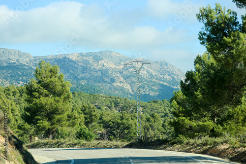 Beautiful scenery view of the road in the mountains, Spain © Sergei Timofeev