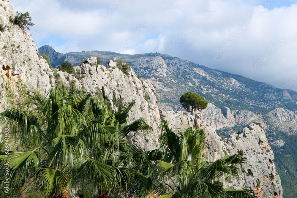 View to the mountains around Guadalest, Spain