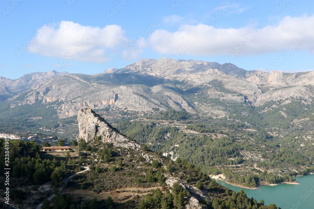 Beautiful mountain landscape in Spain near Castell de Guadalest