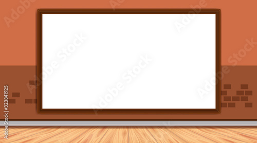 Whiteboard template on brickwall
