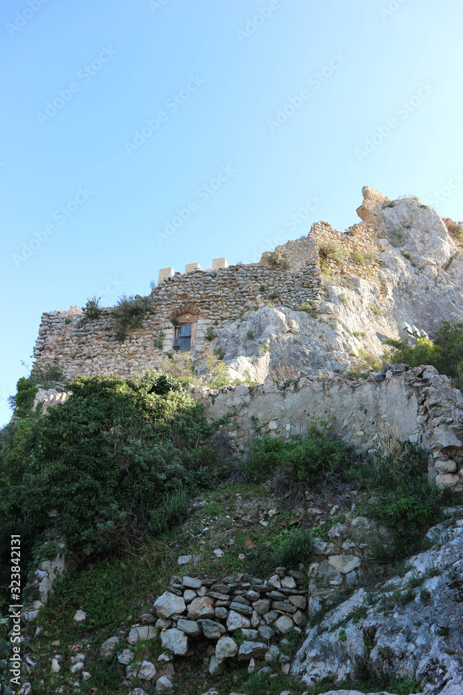 View to medieval castell de Guadalest fortress, Spain View to medieval castell de Guadalest fortress, Spain