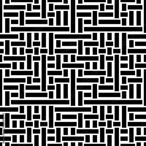 Seamless pattern with horizontal and vertical black segments