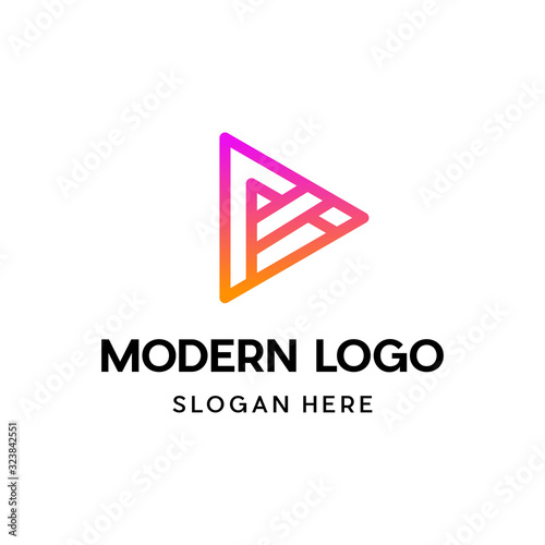 Free Download Letter A Media Play Abstract Creative Modern Icon Logo Design Template Element Vector - GFXLoad