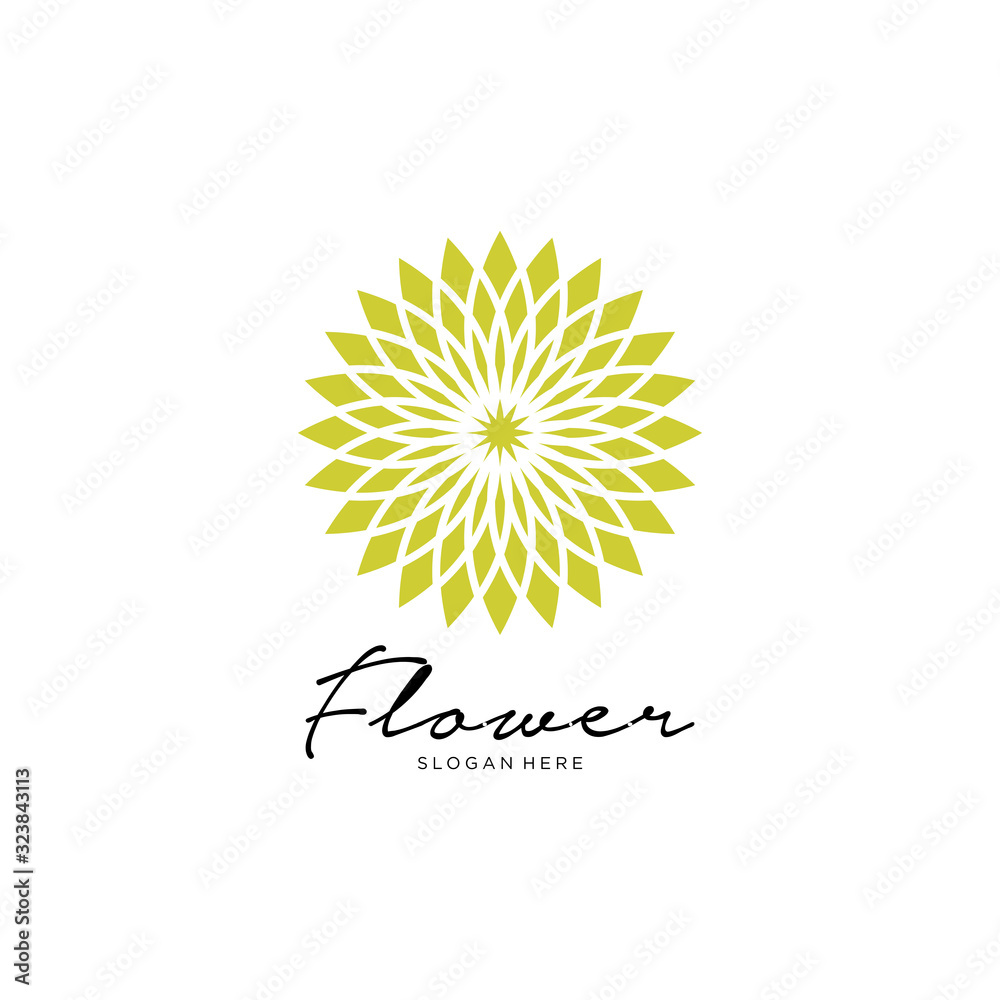 flower logo design abstract