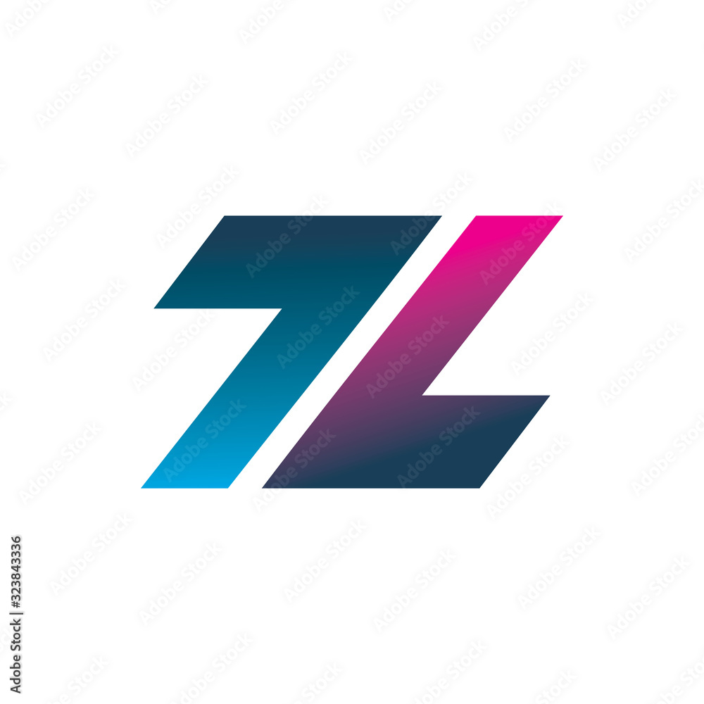 modern creative letter z color line logo design