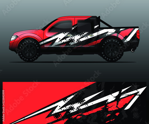 truck decal graphic wrap vector, abstract background