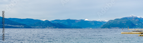 Majestic mountain lake, ocean view in Canada. © karamysh