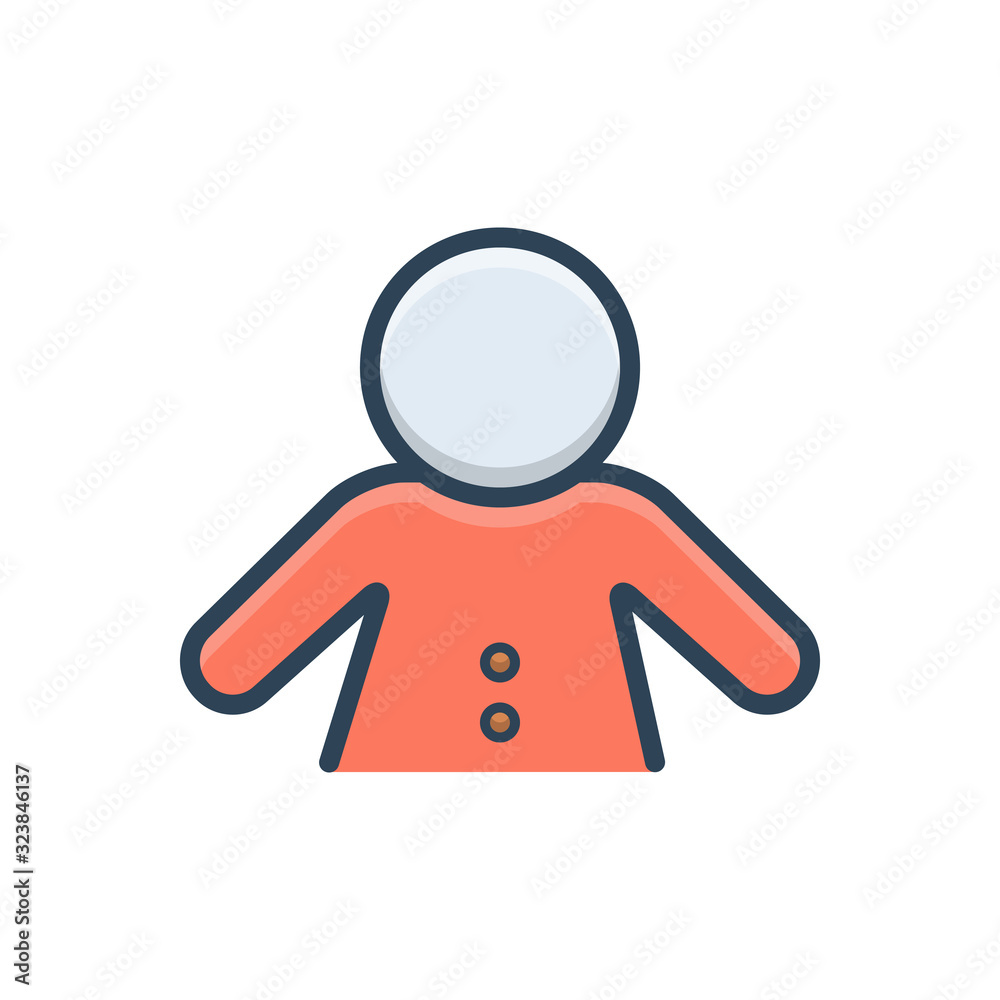 Obraz premium Color illustration icon for baby kid