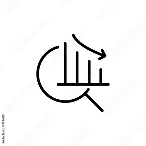 Simple decrease line icon.