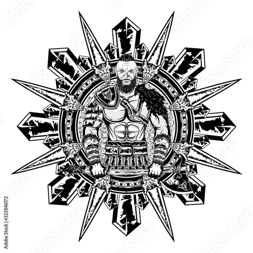 Viking_Star_Axe_Wolf