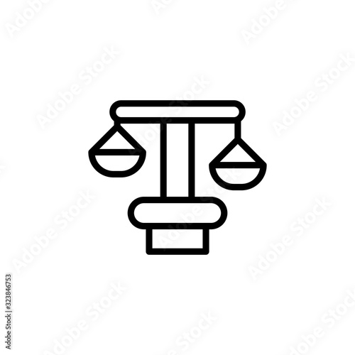 Simple scale line icon.