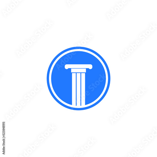 Abstract law icon, logo. Vector stock illustration