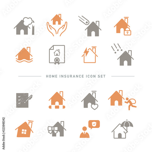 HOME INSURANCE ICON SET