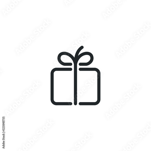 Gift icon template color editable. Special discount bonus gift symbol vector sign isolated on white background illustration for graphic and web design.